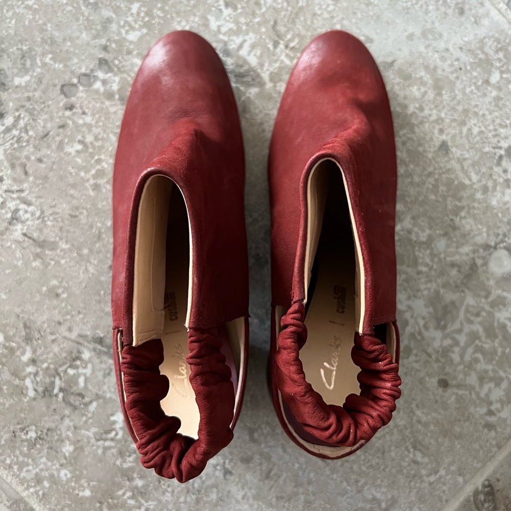 NEW Clarks Grace Margot Rust Nubuck Leather Ankle Boots, Size UK 6 US 8½ - Picture 6 of 11